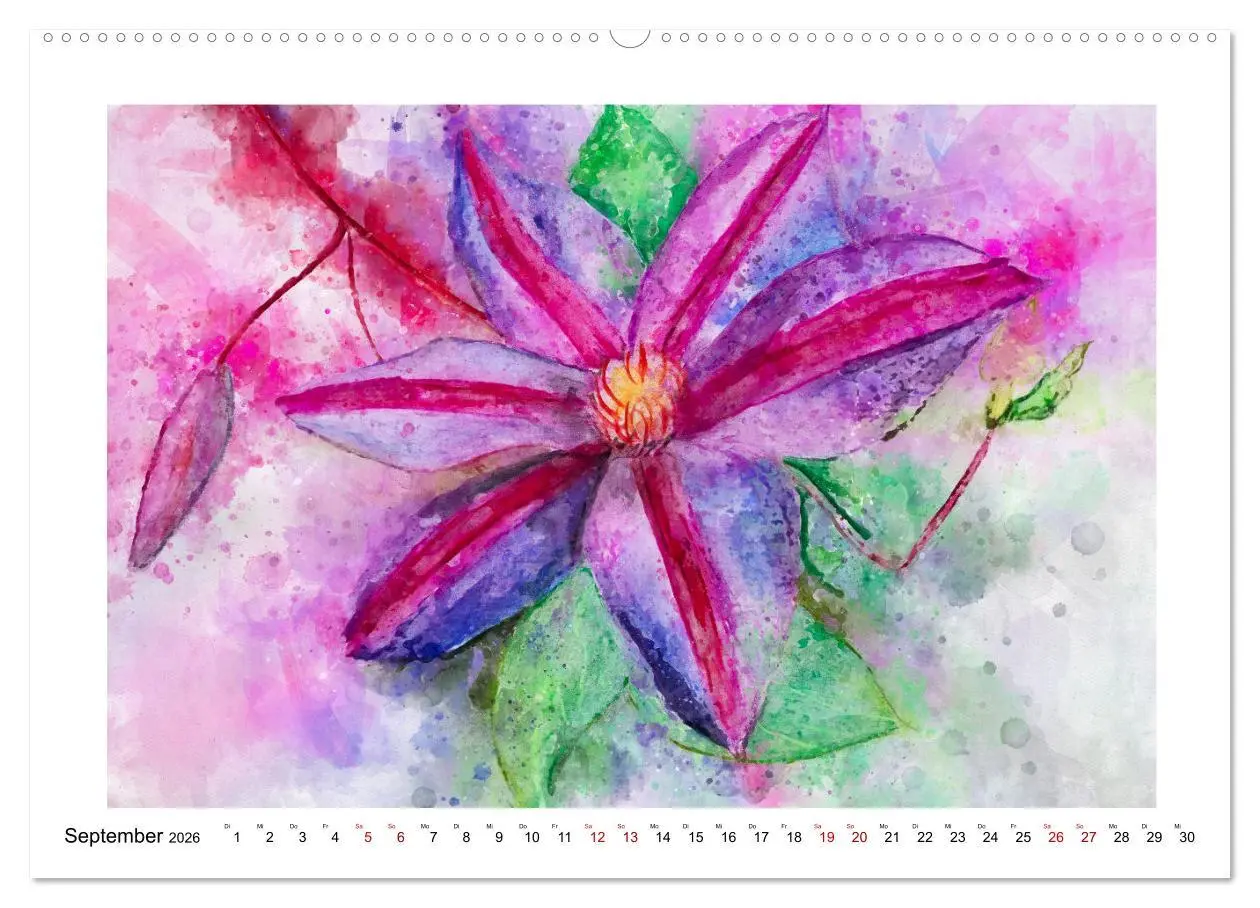 Bild: 9783457593073 | Blüten &amp; Blumen Aquarelle - Farbenfrohe Schönheiten (Wandkalender...