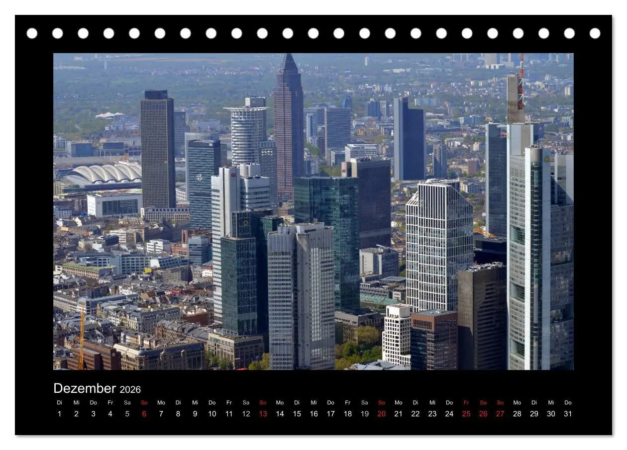 Bild: 9783457973073 | über den Dächern von FRANKFURT (Tischkalender 2026 DIN A5 quer),...