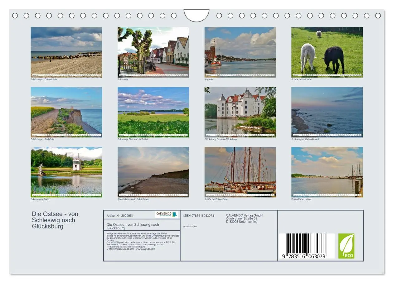 Bild: 9783516063073 | Die Ostsee - von Schleswig nach Glücksburg (Wandkalender 2026 DIN...