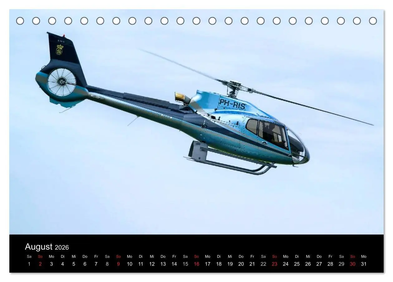 Bild: 9783516203073 | Helicopter 2026 (Tischkalender 2026 DIN A5 quer), CALVENDO...