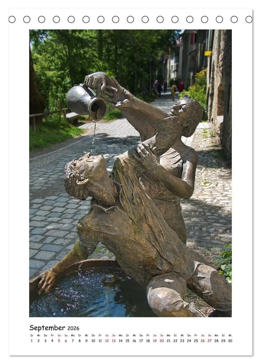 Bild: 9783516683073 | Wangen im Allgäu und seine schönen Brunnen (Tischkalender 2026 DIN...