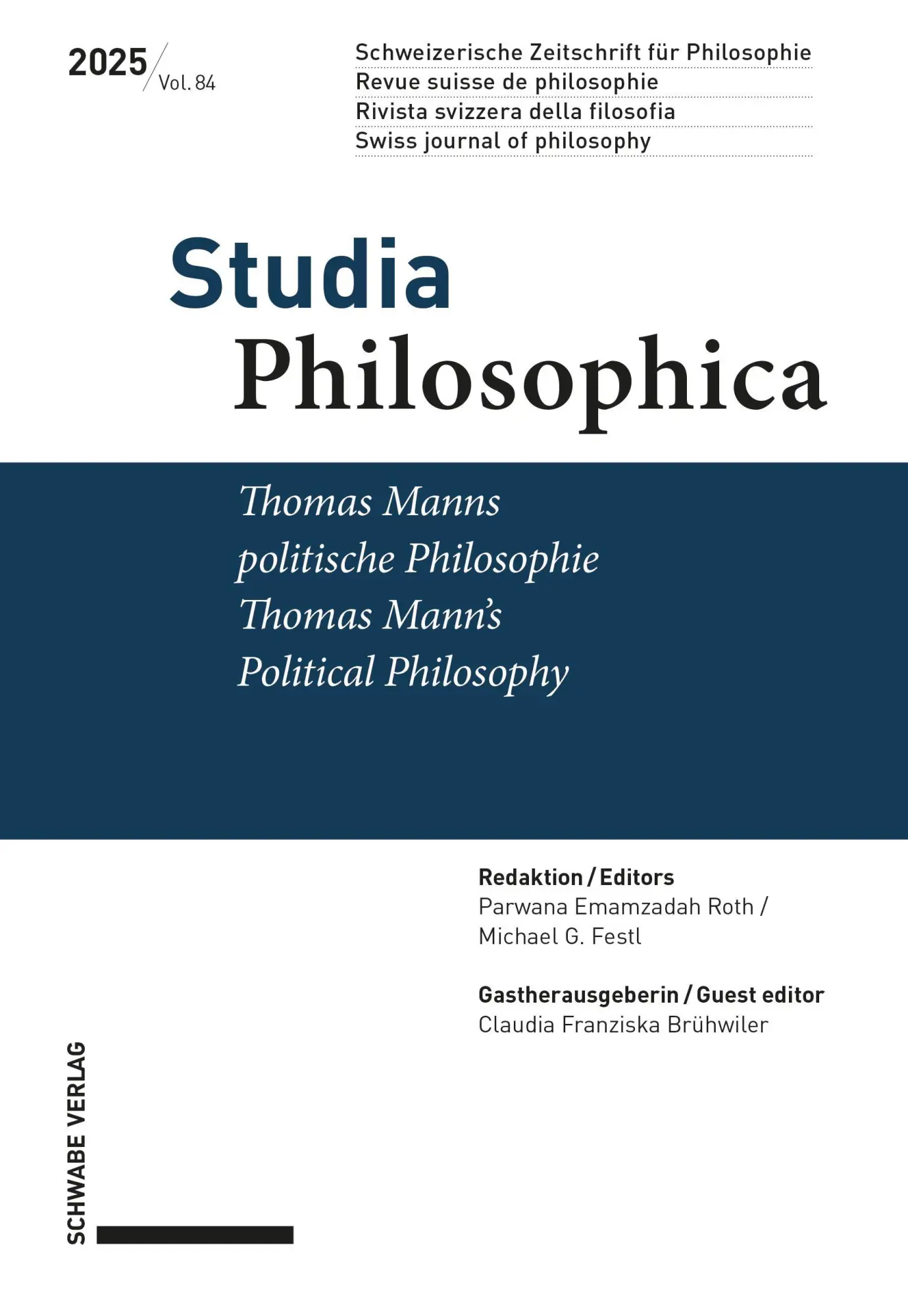 Cover: 9783796553073 | Thomas Manns politische Philosophie / Thomas Mann's Political...