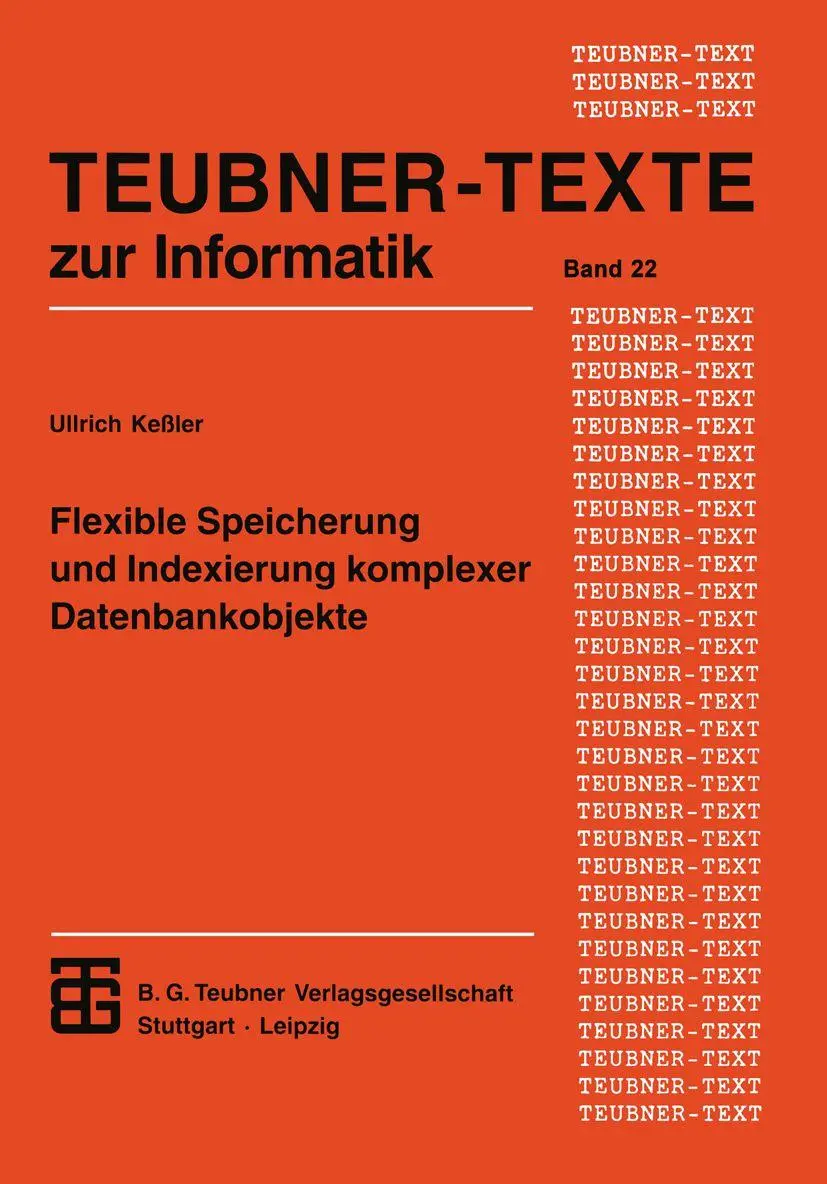 Cover: 9783815423073 | Flexible Speicherung und Indexierung komplexer Datenbankobjekte | Buch