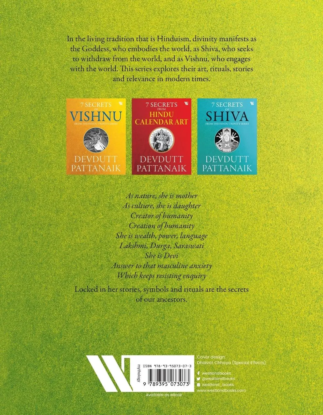 Rückseite: 9789395073073 | 7 Secrets Of The Goddess | Devdutt Pattanaik | Taschenbuch | Englisch