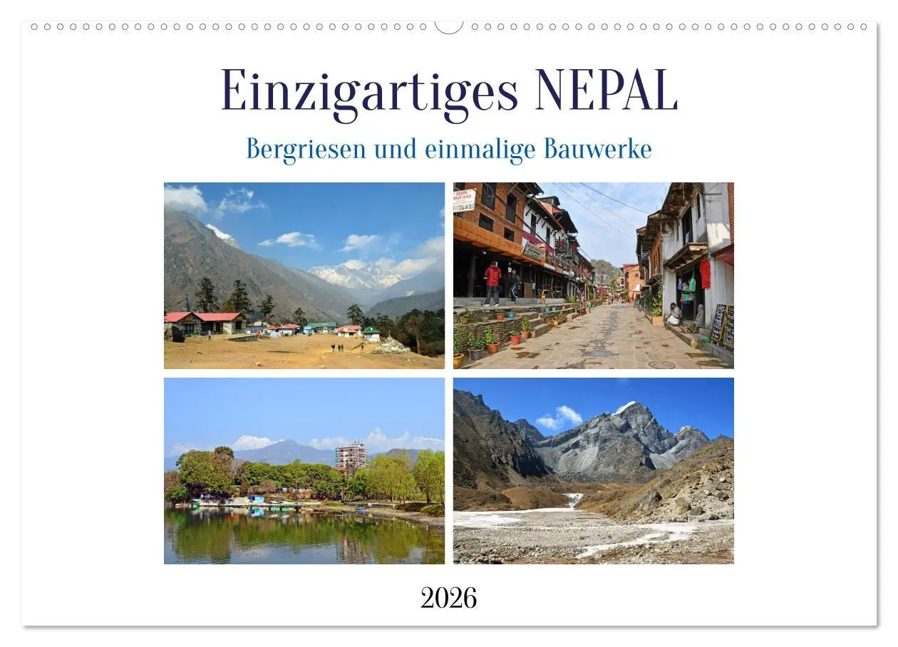 Cover: 9783457413173 | Einzigartiges NEPAL (Wandkalender 2026 DIN A2 quer), CALVENDO...