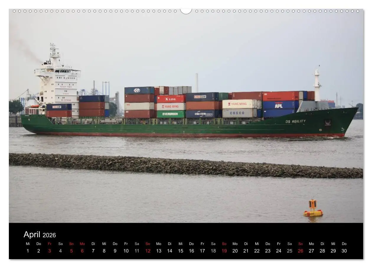 Bild: 9783516123173 | Schiffe im Hamburger Hafen (hochwertiger Premium Wandkalender 2026...