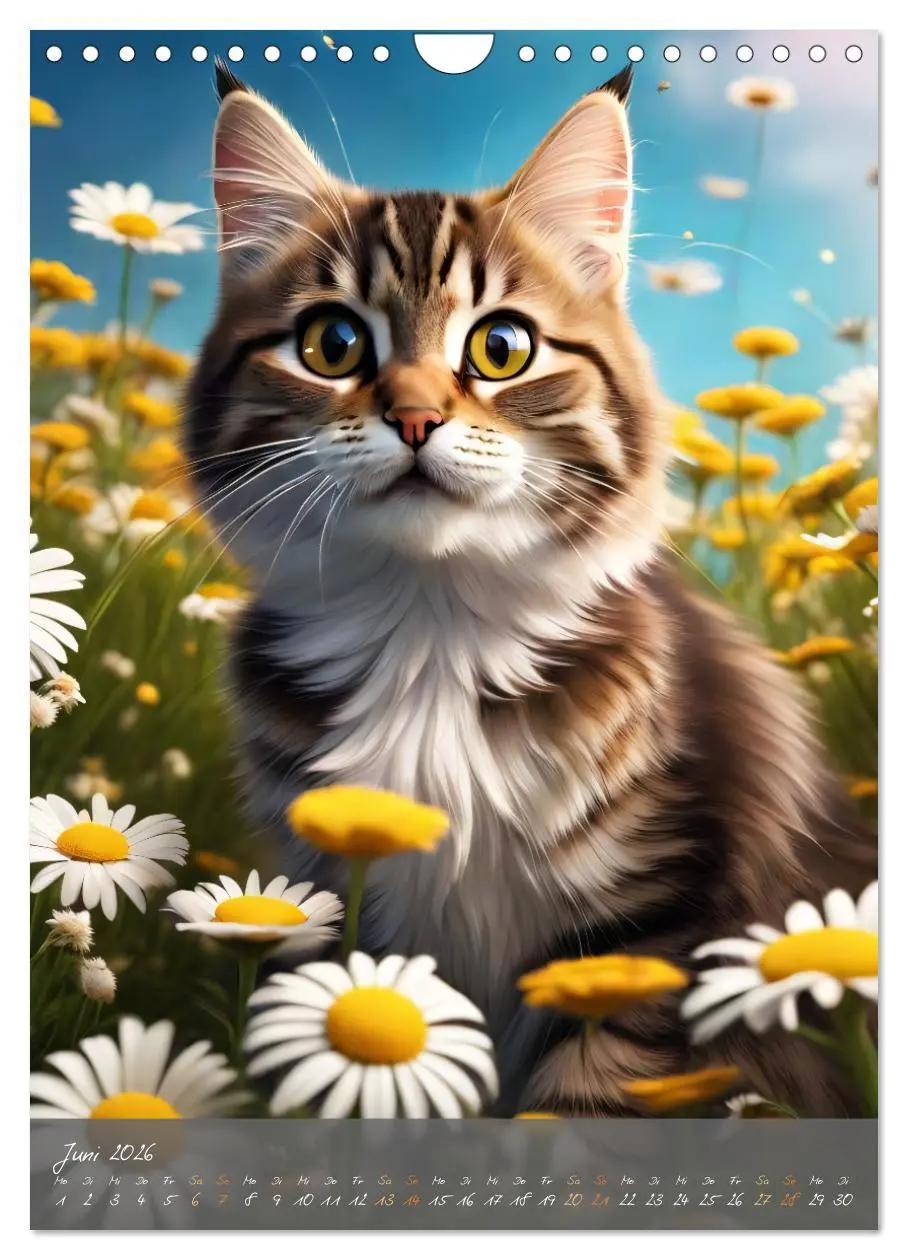 Bild: 9783516293173 | Süße flauschige Katzen (Wandkalender 2026 DIN A4 hoch), CALVENDO...