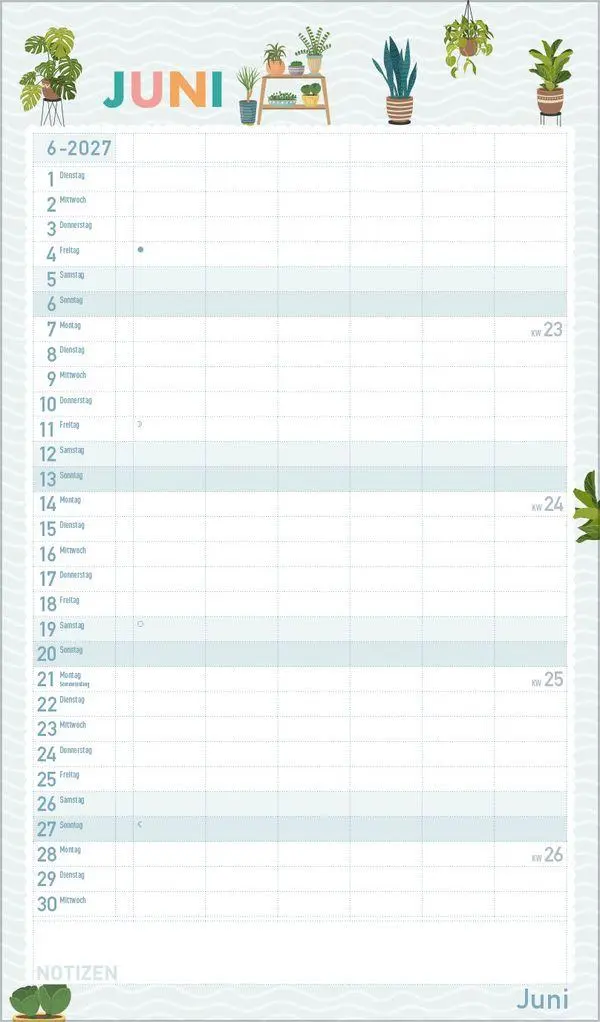 Bild: 9783819303173 | Familienplaner Happy Plants 2027 | Verlag Korsch | Kalender | 14 S.