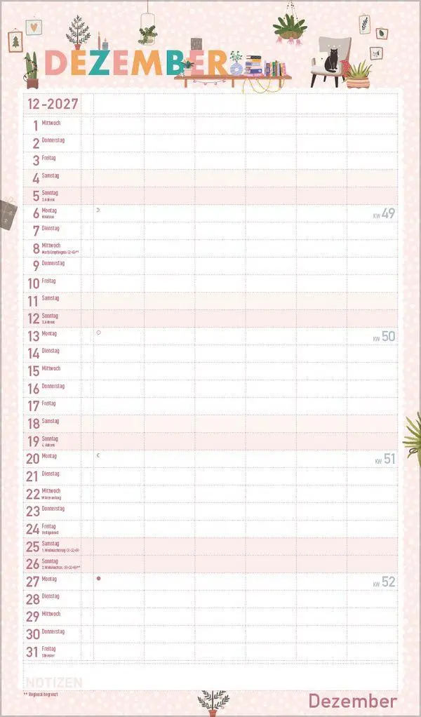 Bild: 9783819303173 | Familienplaner Happy Plants 2027 | Verlag Korsch | Kalender | 14 S.