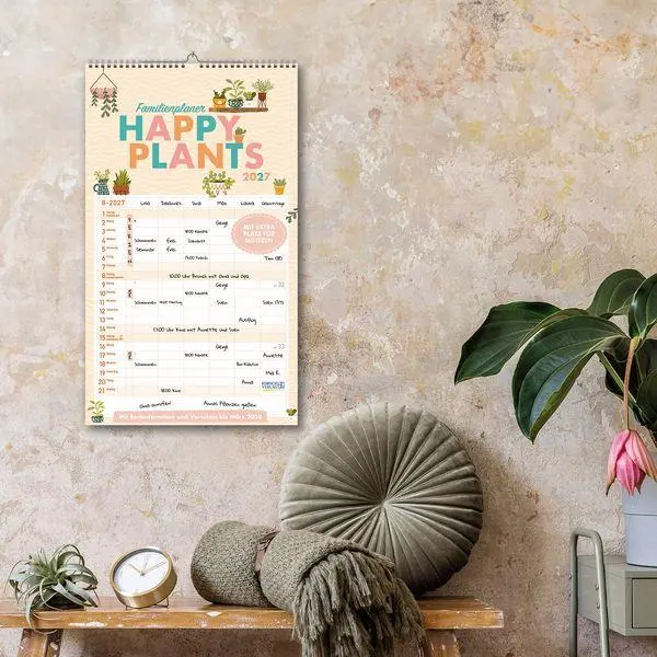 Bild: 9783819303173 | Familienplaner Happy Plants 2027 | Verlag Korsch | Kalender | 14 S.