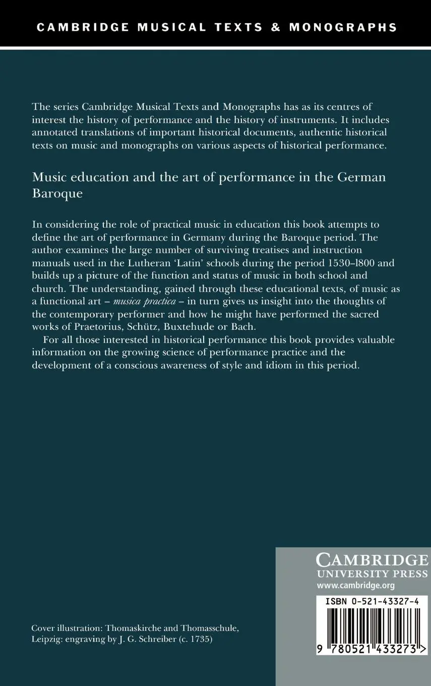 Rückseite: 9780521433273 | Music Education and the Art of Performance in the German Baroque