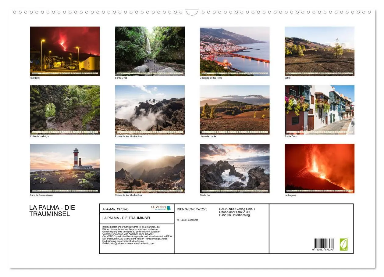 Bild: 9783457573273 | LA PALMA - DIE TRAUMINSEL (Wandkalender 2026 DIN A2 quer), CALVENDO...