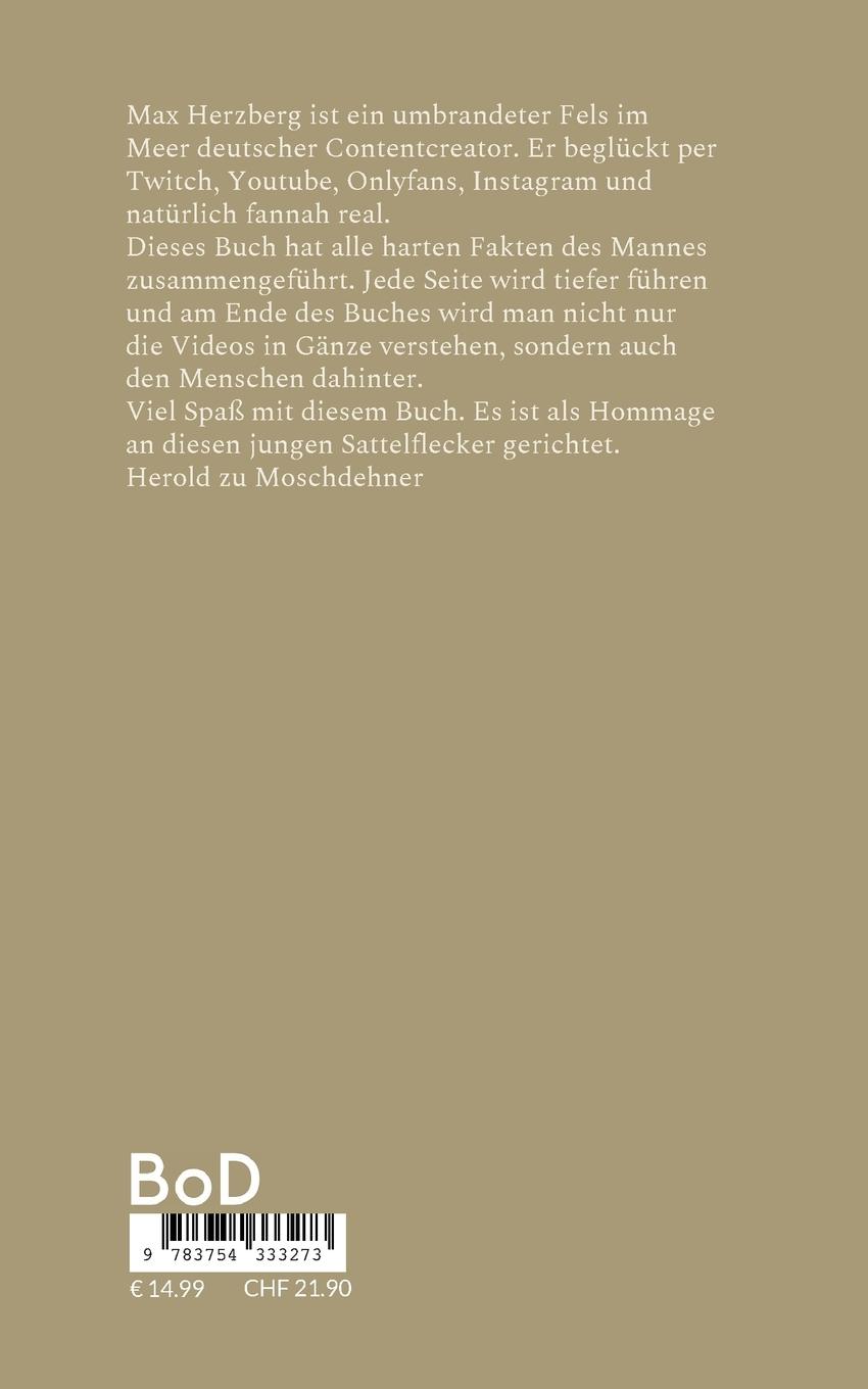 Rückseite: 9783754333273 | Sensible Fakten über Max Herzberg | Herold Zu Moschdehner | Buch