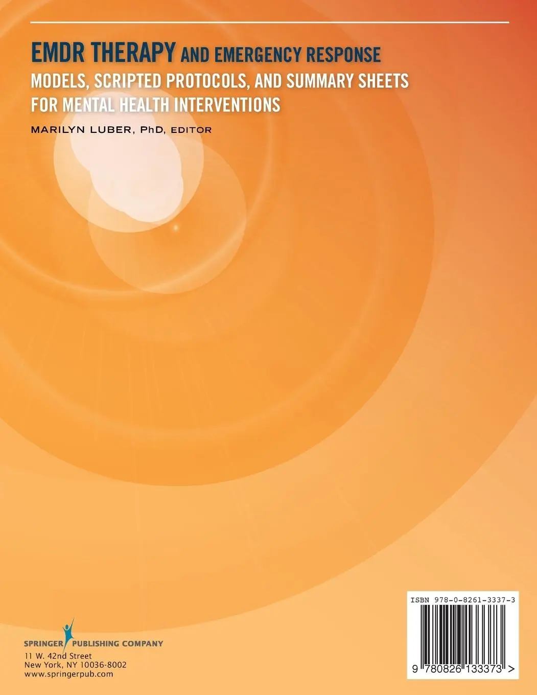 Rückseite: 9780826133373 | EMDR and Emergency Response | Marilyn Luber | Taschenbuch | Englisch