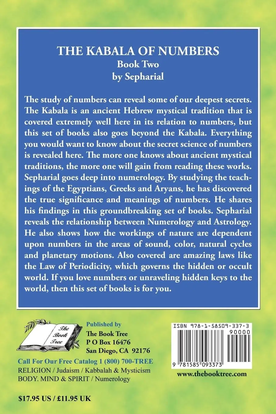 Rückseite: 9781585093373 | The Kabala of Numbers Book Two | Sepharial | Taschenbuch | Englisch