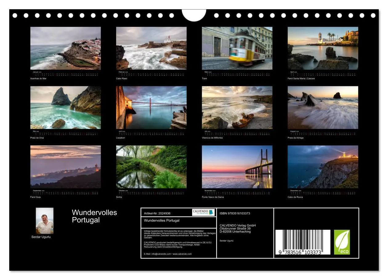 Bild: 9783516103373 | Wundervolles Portugal (Wandkalender 2026 DIN A4 quer), CALVENDO...