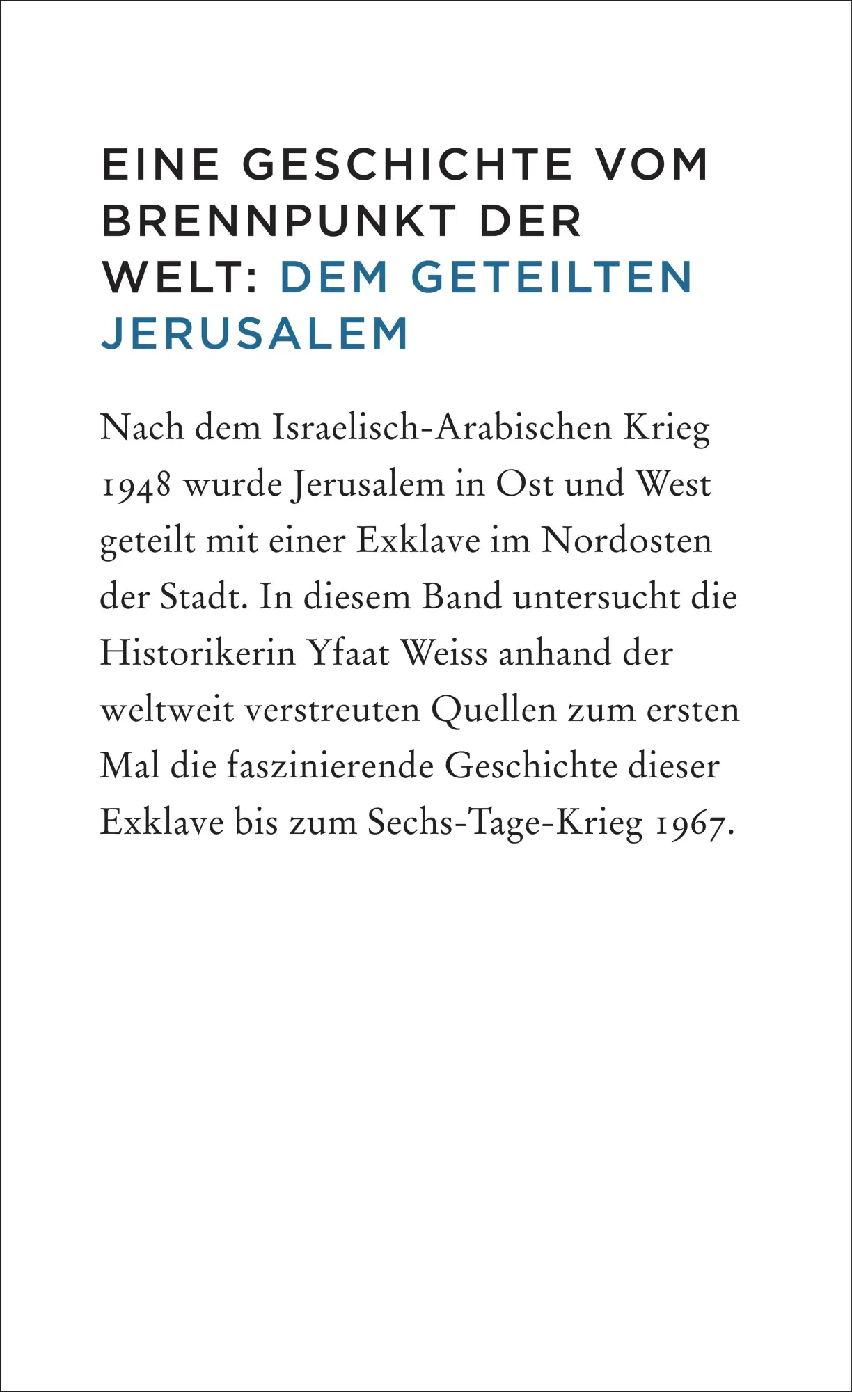 Rückseite: 9783633543373 | Verfehlte Mission | Das geteilte Jerusalem und die Vereinten Nationen