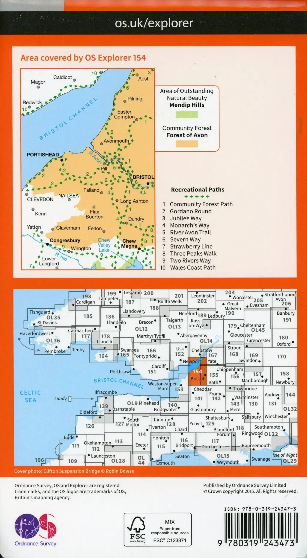 Bild: 9780319243473 | Bristol West and Portishead | Ordnance Survey | (Land-)Karte | 2015