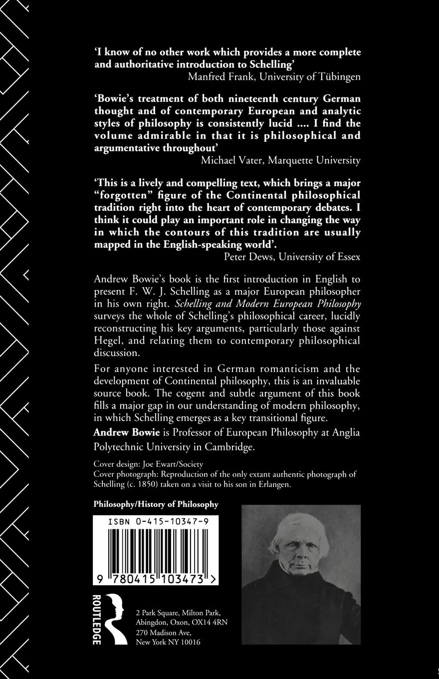 Rückseite: 9780415103473 | Schelling and Modern European Philosophy | : An Introduction | Bowie