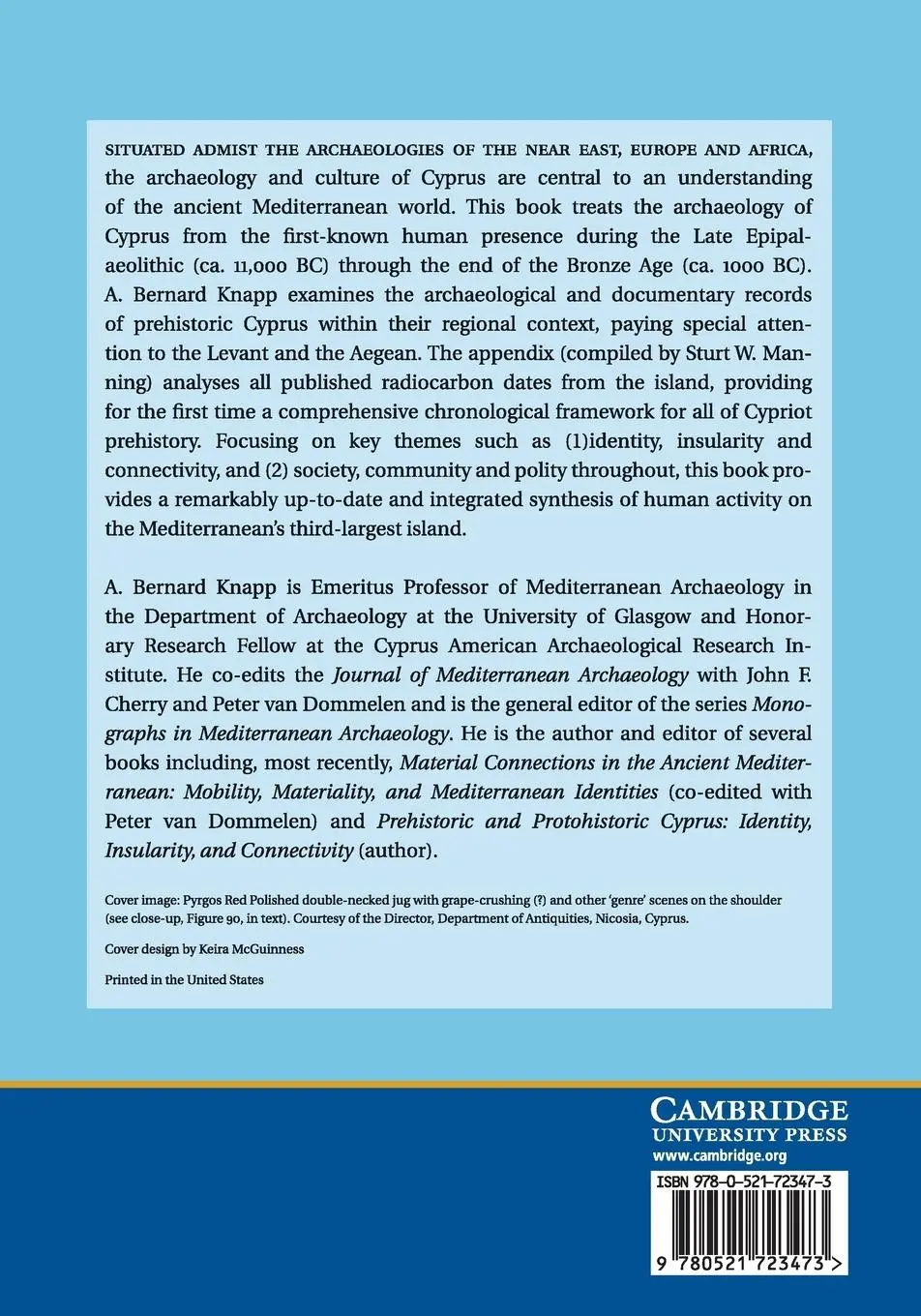 Rückseite: 9780521723473 | The Archaeology of Cyprus | A. Bernard Knapp | Taschenbuch | Englisch