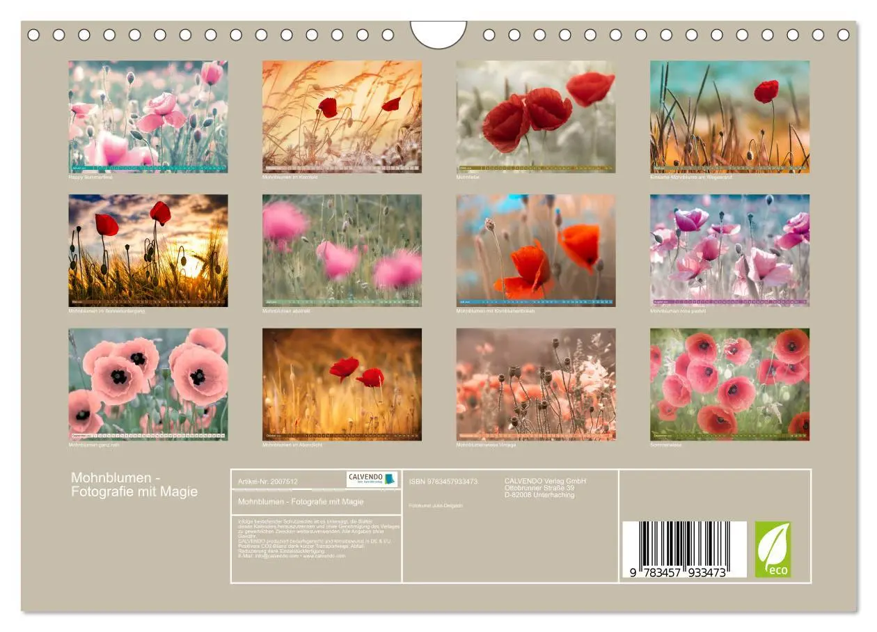 Bild: 9783457933473 | Mohnblumen - Fotografie mit Magie (Wandkalender 2026 DIN A4 quer),...