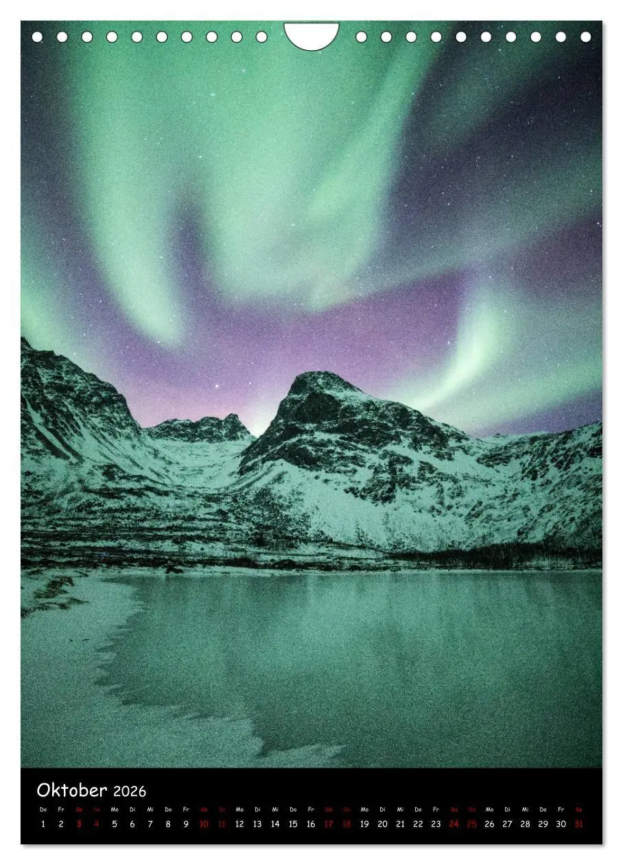 Bild: 9783516403473 | Polarlichtkalender (Wandkalender 2026 DIN A4 hoch), CALVENDO...