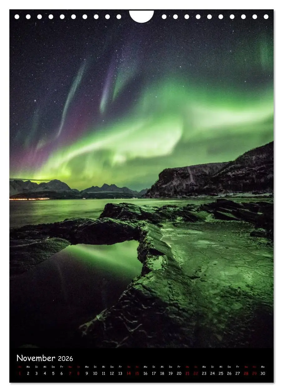 Bild: 9783516403473 | Polarlichtkalender (Wandkalender 2026 DIN A4 hoch), CALVENDO...