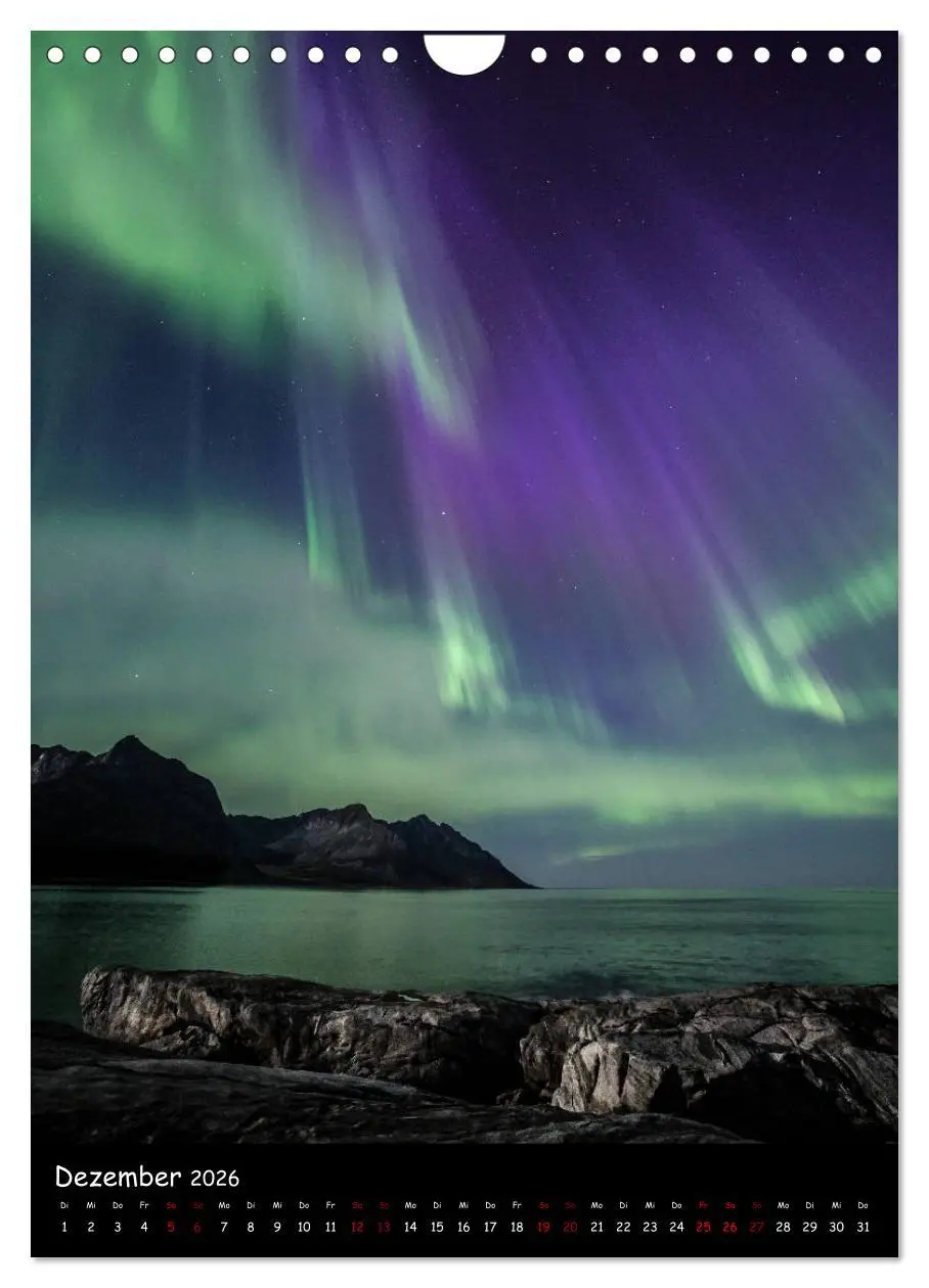Bild: 9783516403473 | Polarlichtkalender (Wandkalender 2026 DIN A4 hoch), CALVENDO...