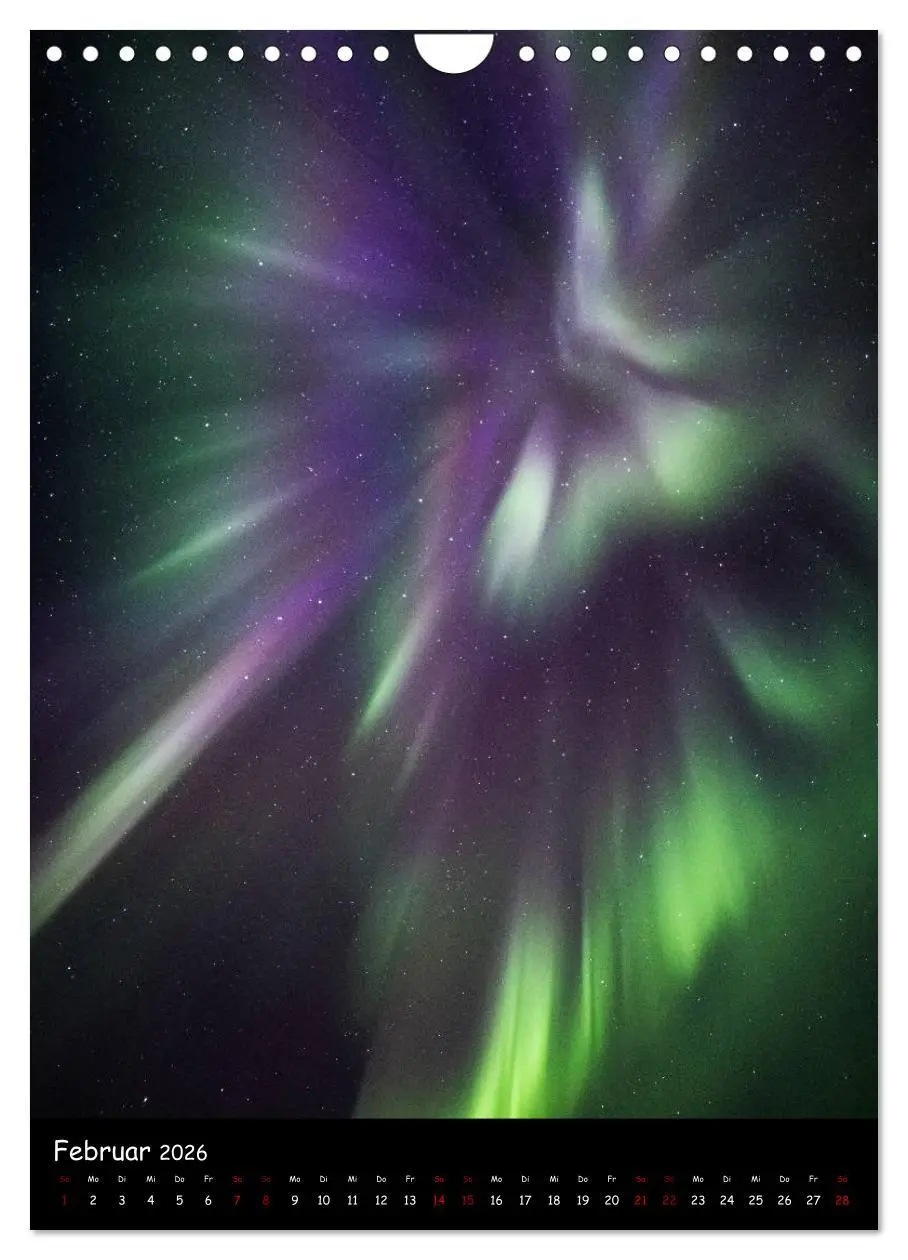 Bild: 9783516403473 | Polarlichtkalender (Wandkalender 2026 DIN A4 hoch), CALVENDO...