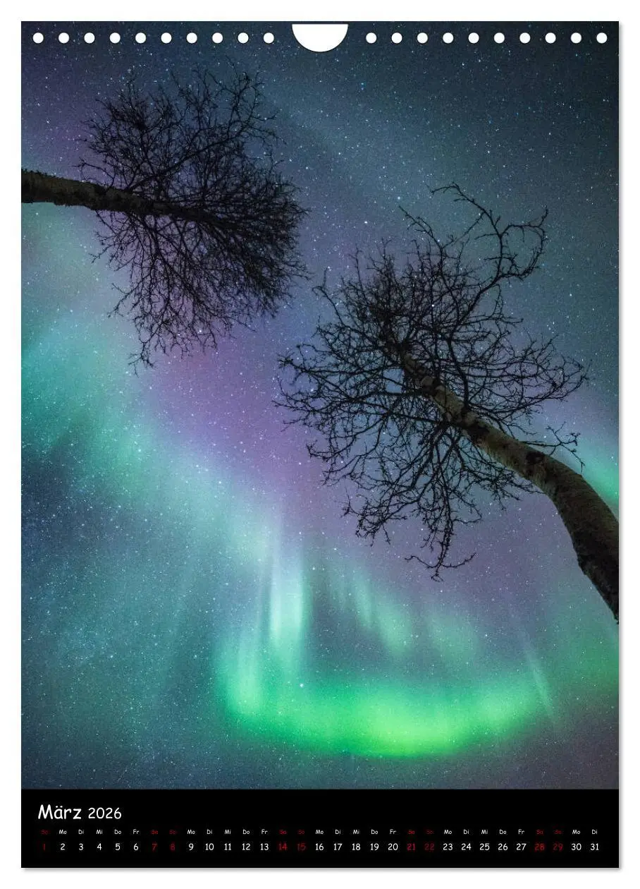Bild: 9783516403473 | Polarlichtkalender (Wandkalender 2026 DIN A4 hoch), CALVENDO...