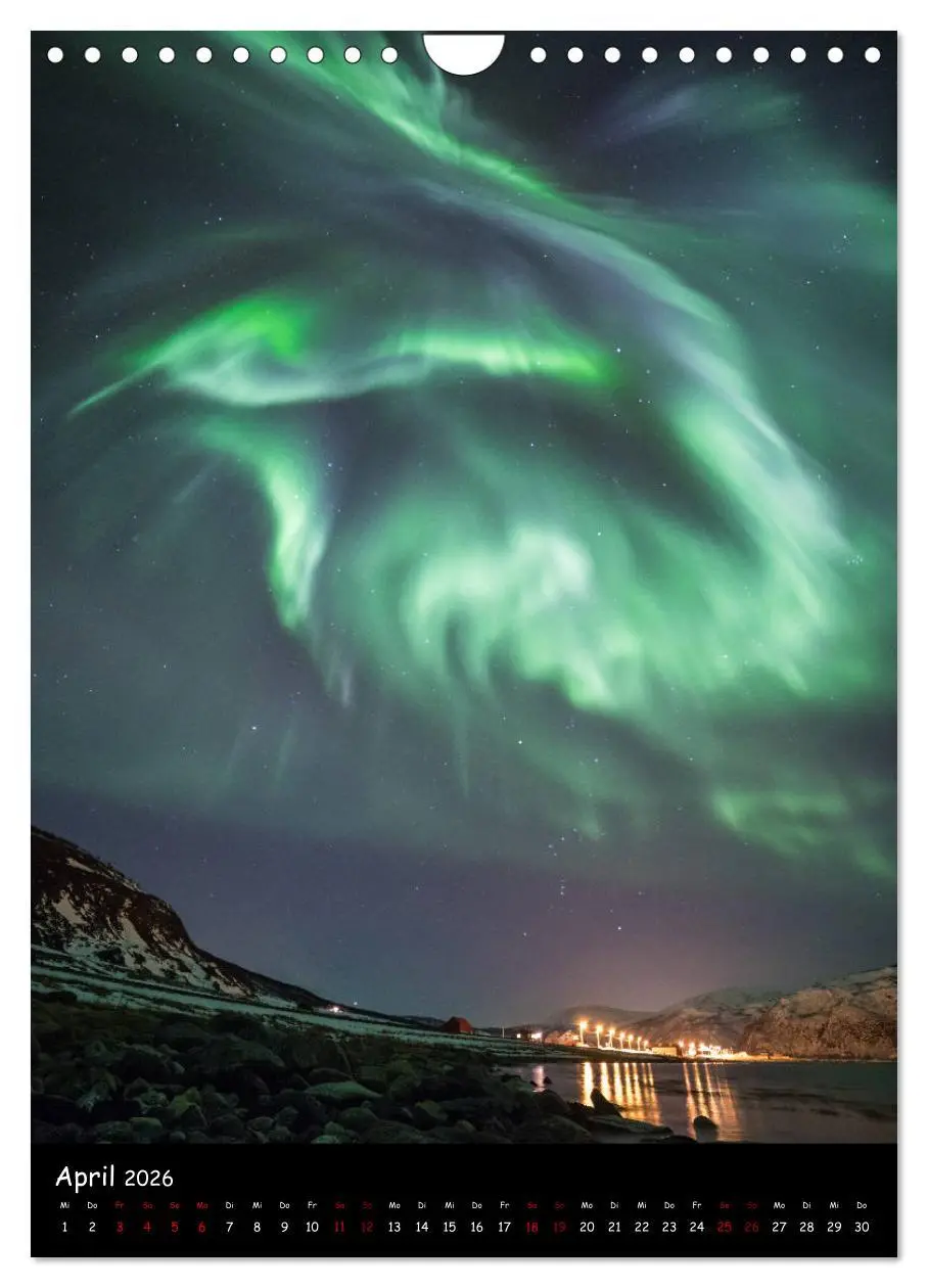 Bild: 9783516403473 | Polarlichtkalender (Wandkalender 2026 DIN A4 hoch), CALVENDO...