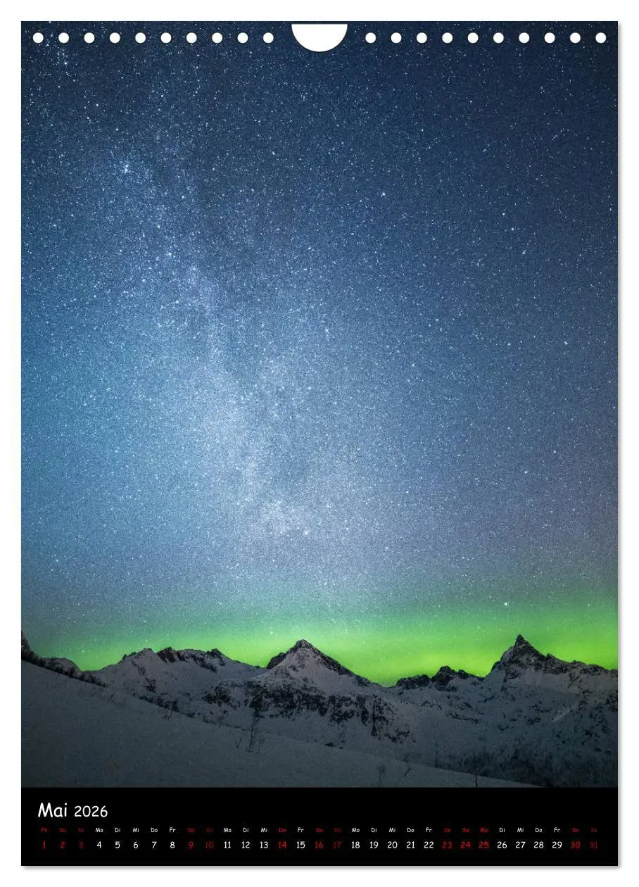 Bild: 9783516403473 | Polarlichtkalender (Wandkalender 2026 DIN A4 hoch), CALVENDO...