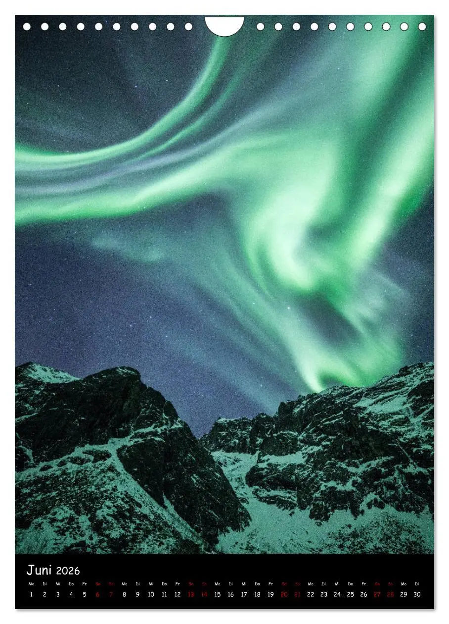 Bild: 9783516403473 | Polarlichtkalender (Wandkalender 2026 DIN A4 hoch), CALVENDO...