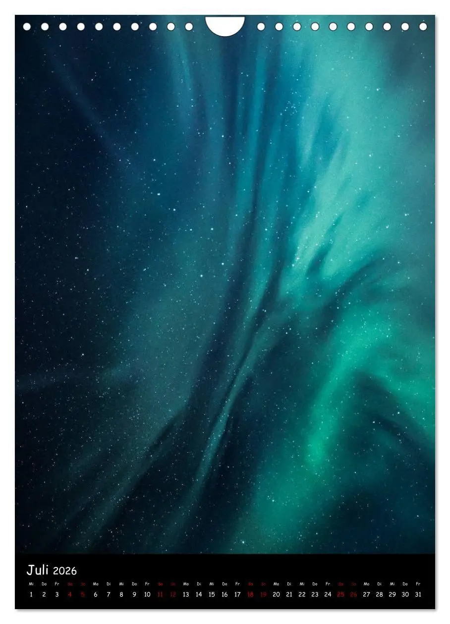 Bild: 9783516403473 | Polarlichtkalender (Wandkalender 2026 DIN A4 hoch), CALVENDO...