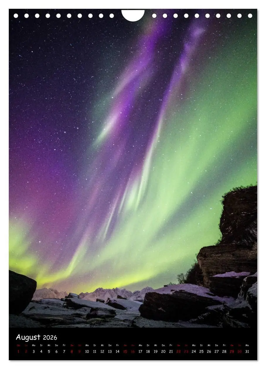 Bild: 9783516403473 | Polarlichtkalender (Wandkalender 2026 DIN A4 hoch), CALVENDO...