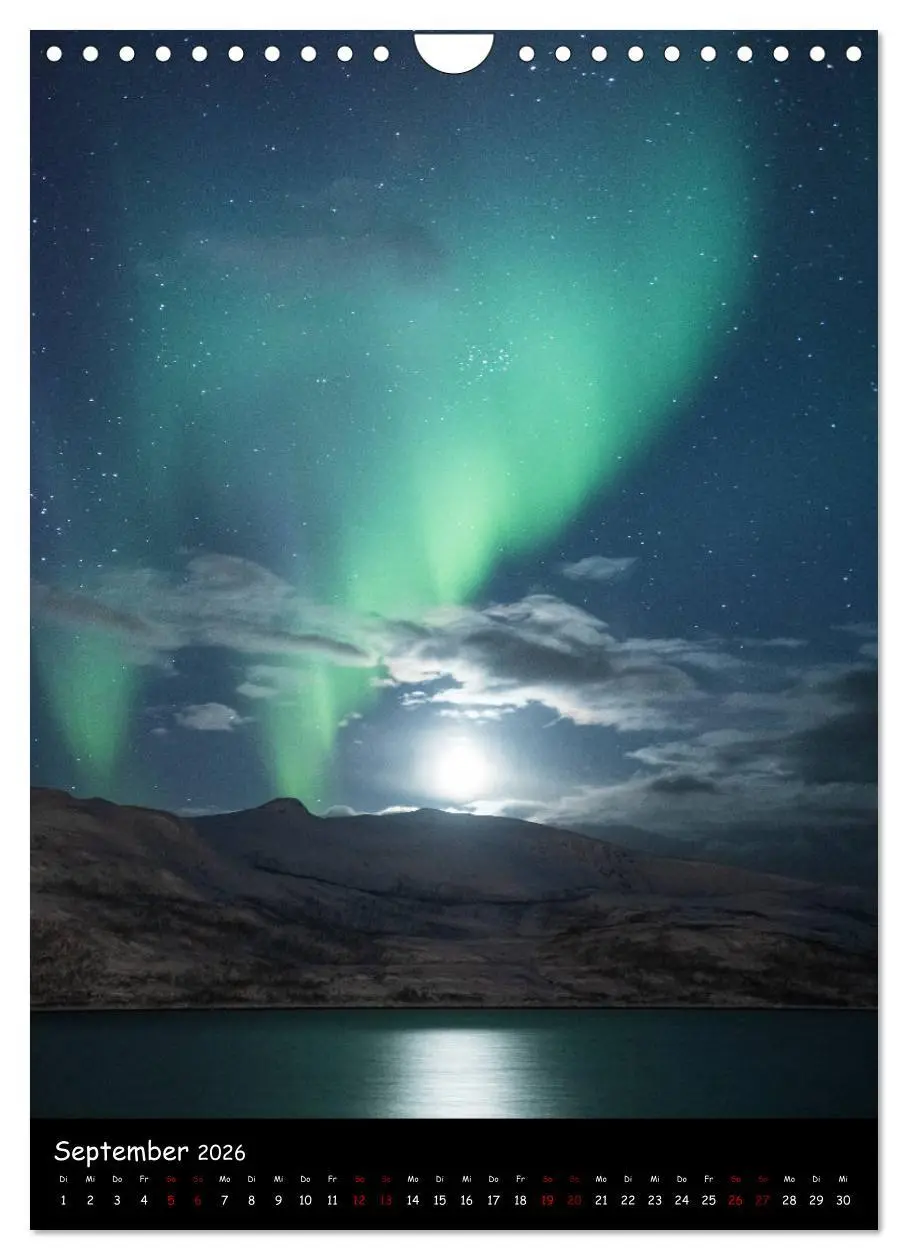 Bild: 9783516403473 | Polarlichtkalender (Wandkalender 2026 DIN A4 hoch), CALVENDO...