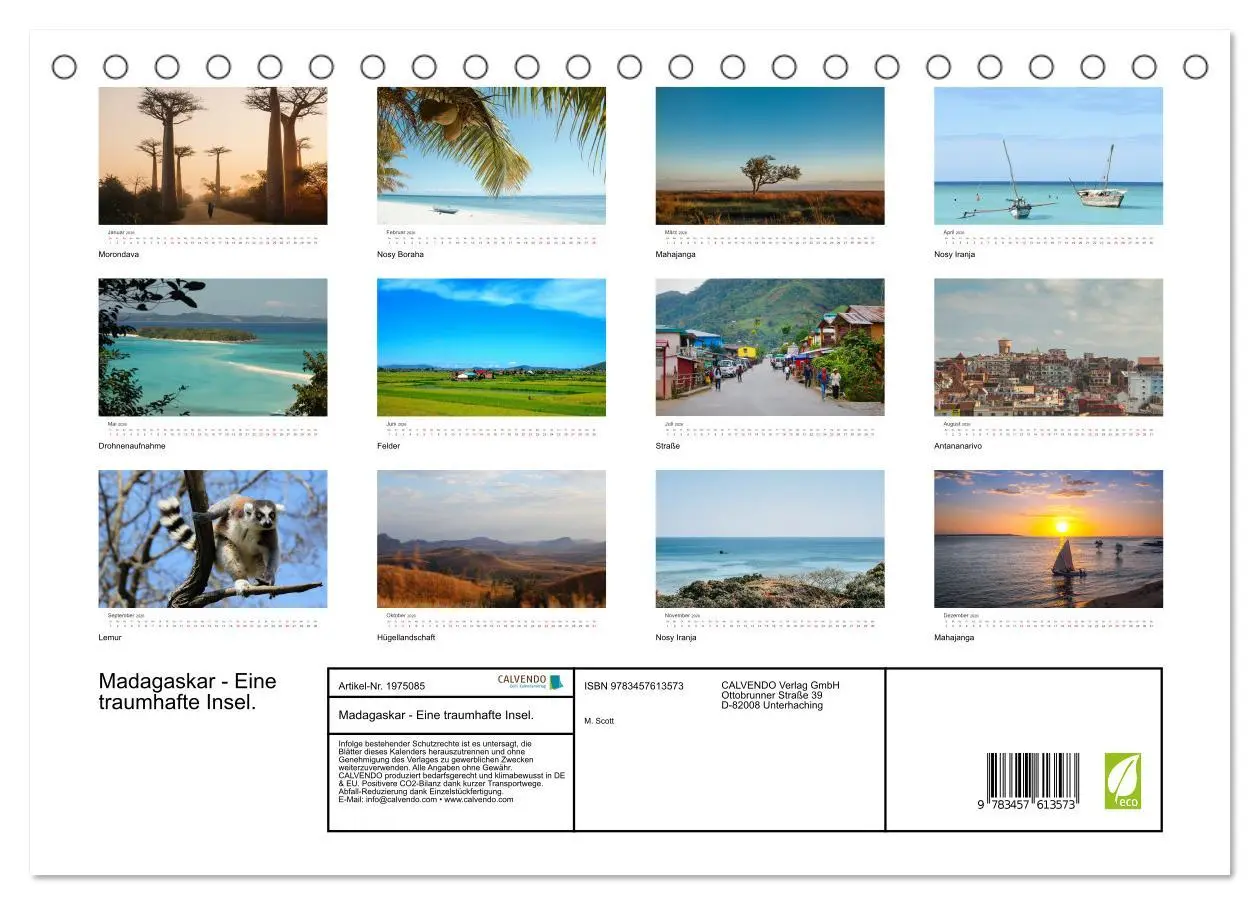 Bild: 9783457613573 | Madagaskar - Eine traumhafte Insel. (Tischkalender 2026 DIN A5...
