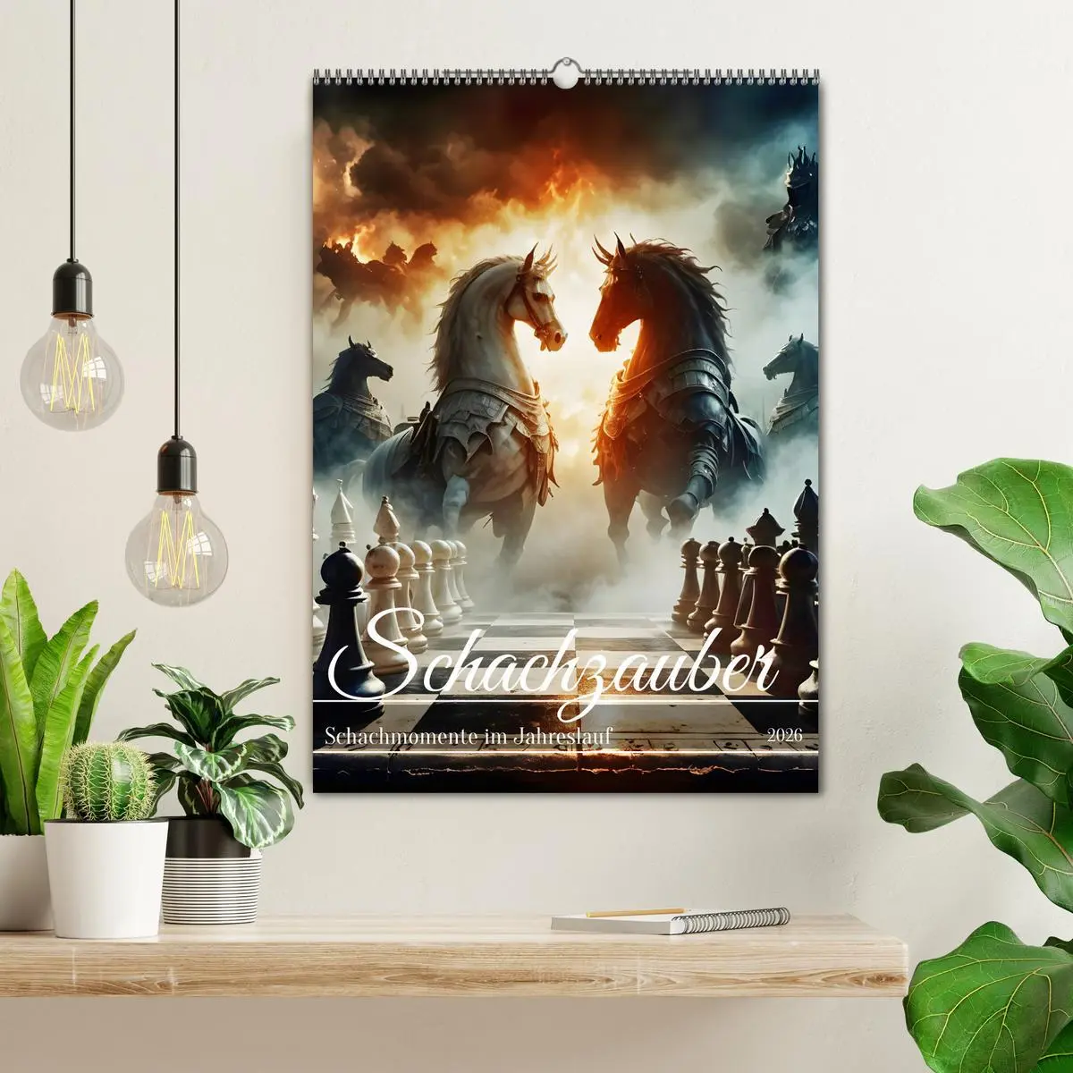 Bild: 9783516253573 | Schachzauber (Wandkalender 2026 DIN A2 hoch), CALVENDO Monatskalender