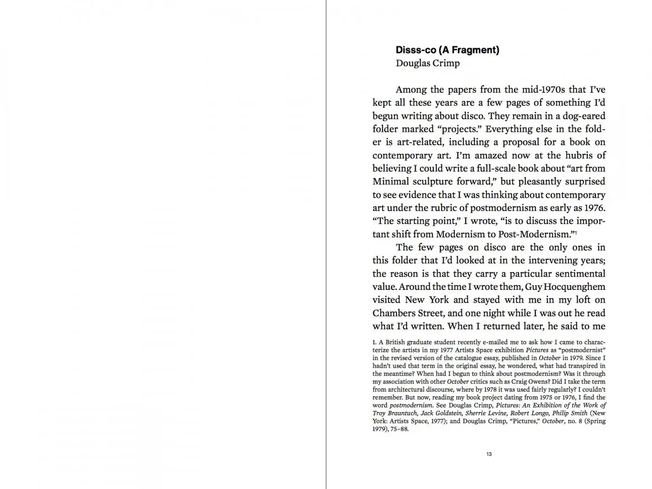 Bild: 9783954763573 | Disss-co (A Fragment) | (englische Ausgabe) | Douglas Crimp (u. a.)
