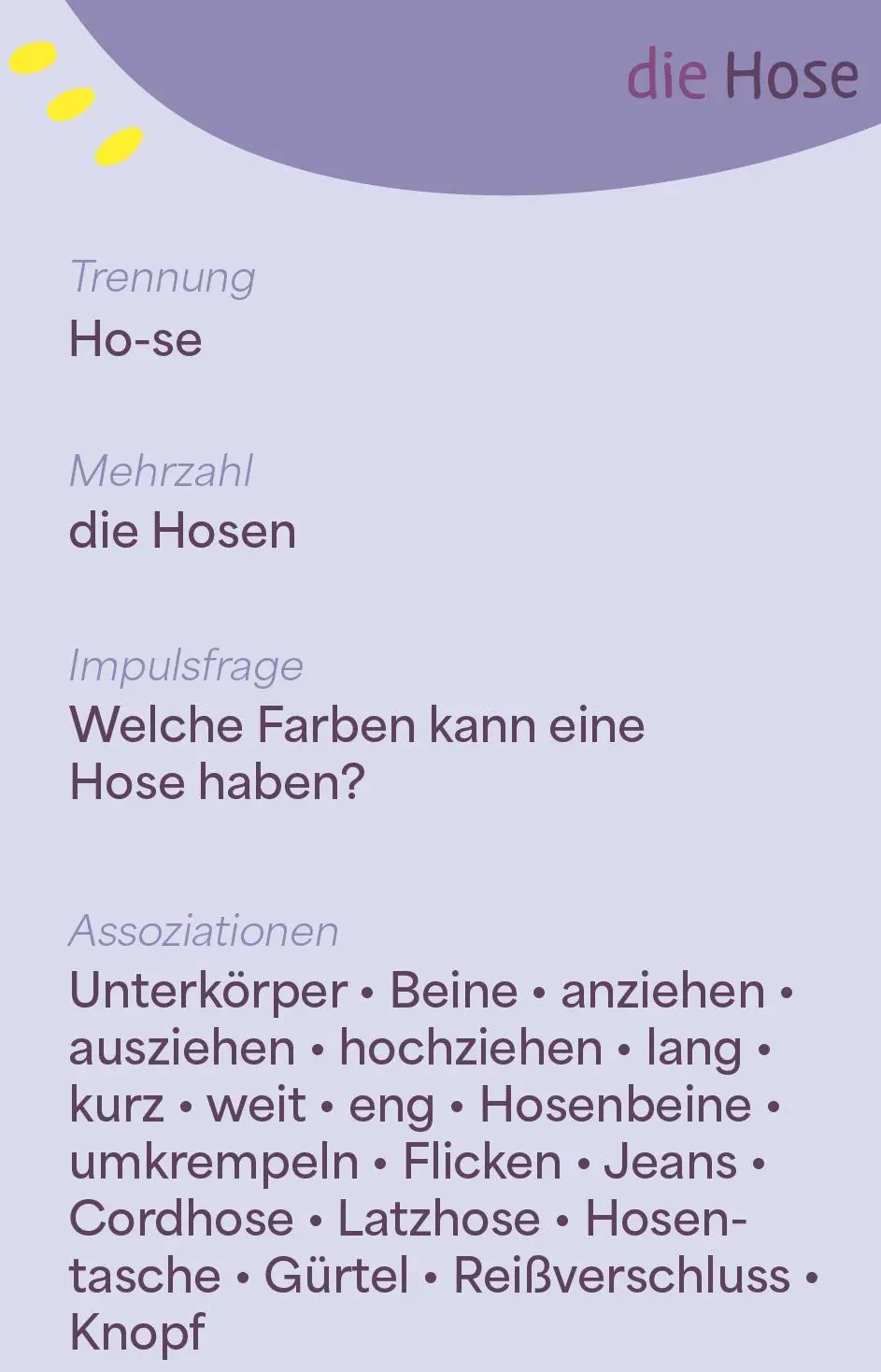 Bild: 9783960463573 | Wortschatzkärtchen: Kleidung | Esther Zulauf | Taschenbuch | 32 S.
