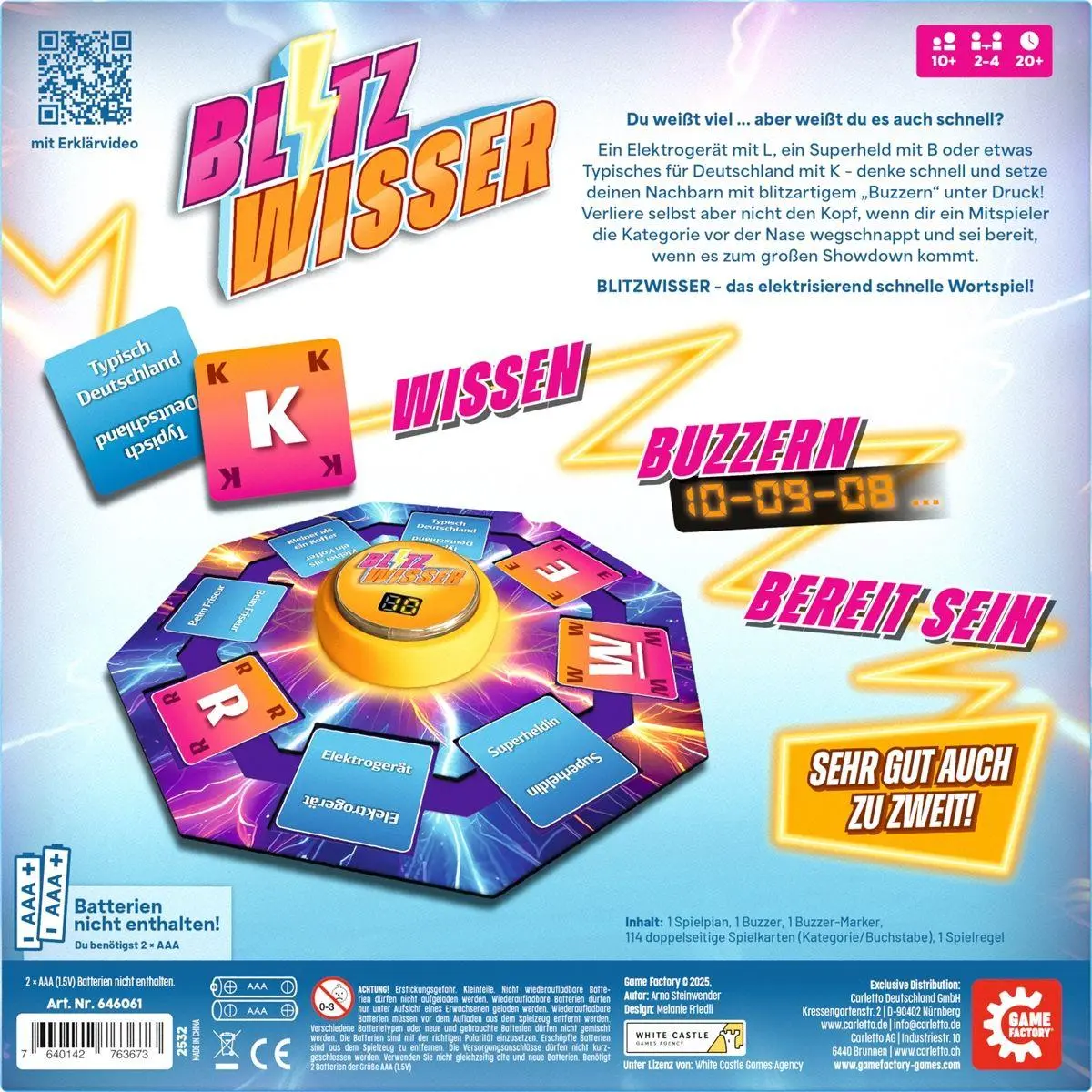 Bild: 7640142763673 | Blitzwisser | Herausgegeben von GAME FACTORY | Spiel | 646061 | 2026