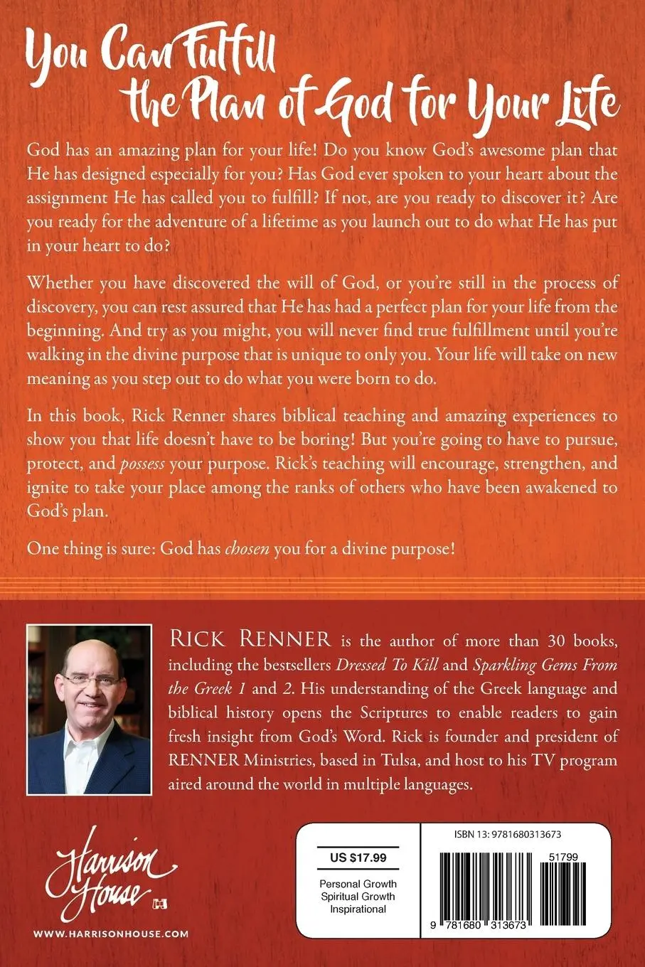 Rückseite: 9781680313673 | Chosen By God | Rick Renner | Taschenbuch | Kartoniert / Broschiert