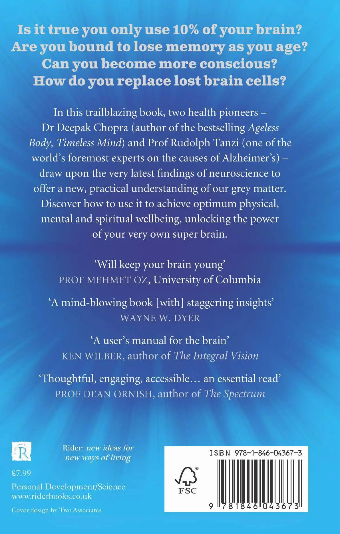 Rückseite: 9781846043673 | Super Brain | Deepak Chopra (u. a.) | Taschenbuch | Englisch | 2013