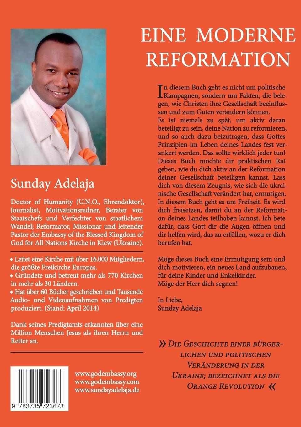 Rückseite: 9783735723673 | Eine nationale Transformation anführen | Sunday Adelaja | Taschenbuch