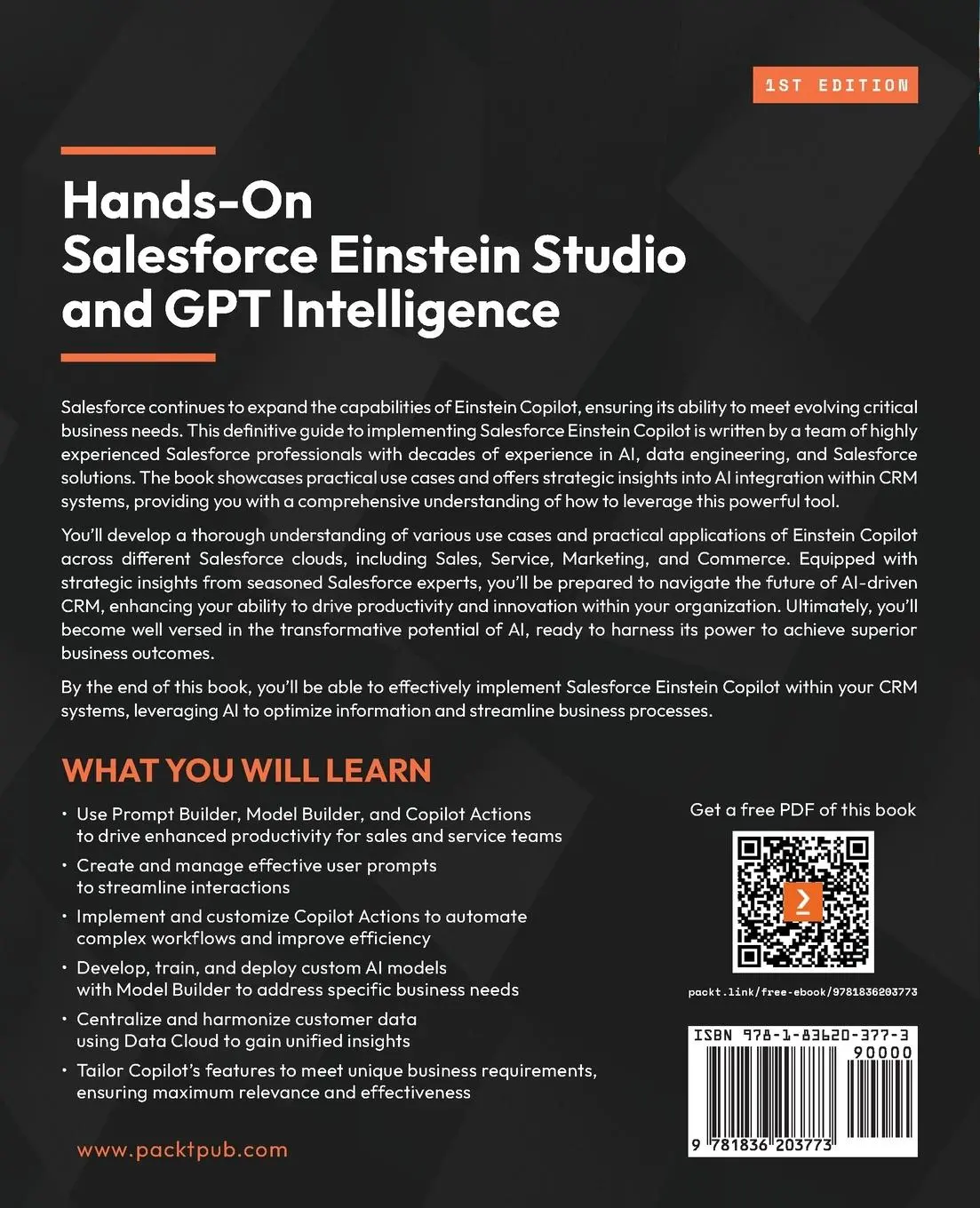 Rückseite: 9781836203773 | Hands-On Salesforce Einstein Studio and GPT Intelligence | Taschenbuch