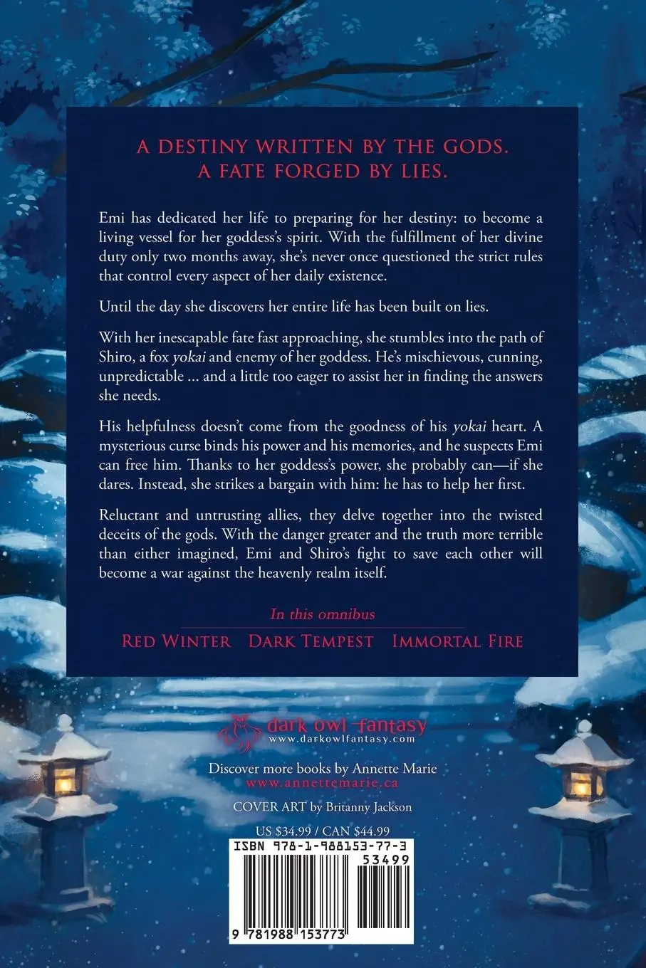Rückseite: 9781988153773 | Red Winter | The Complete Trilogy | Annette Marie | Taschenbuch | 2024