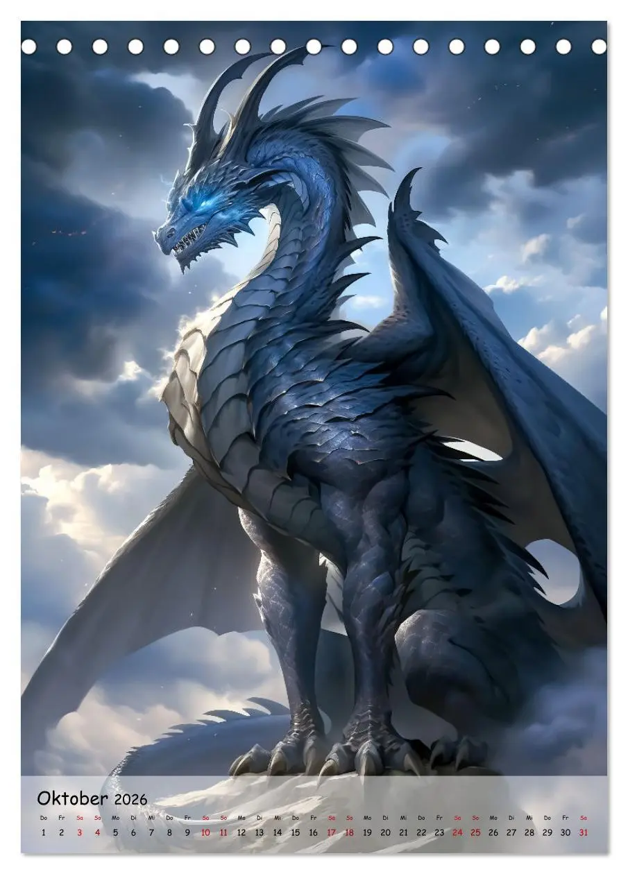 Bild: 9783516303773 | Geflügelte Hüter - Erleben Sie die Magie der Drachen (Tischkalender...