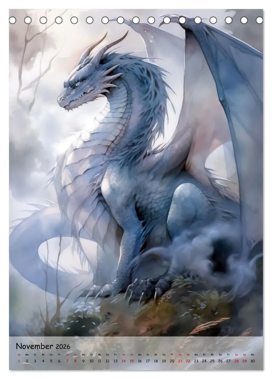 Bild: 9783516303773 | Geflügelte Hüter - Erleben Sie die Magie der Drachen (Tischkalender...