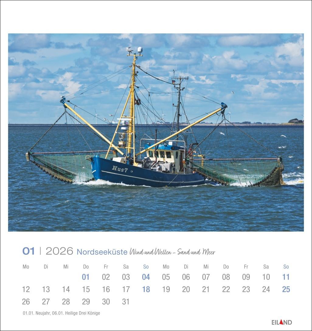 Bild: 9783964023773 | Nordseeküste Postkartenkalender 2026 - Wind und Wellen - Sand und Meer