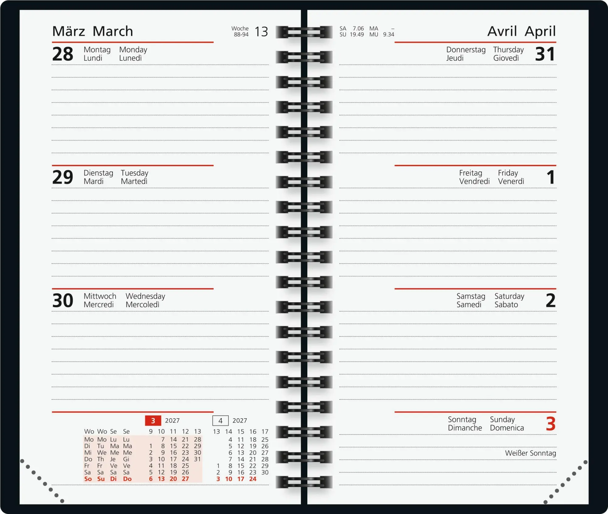 Bild: 4003273793873 | rido/idé 7016907027 Taschenkalender Mod. Taschenplaner int. 2027...